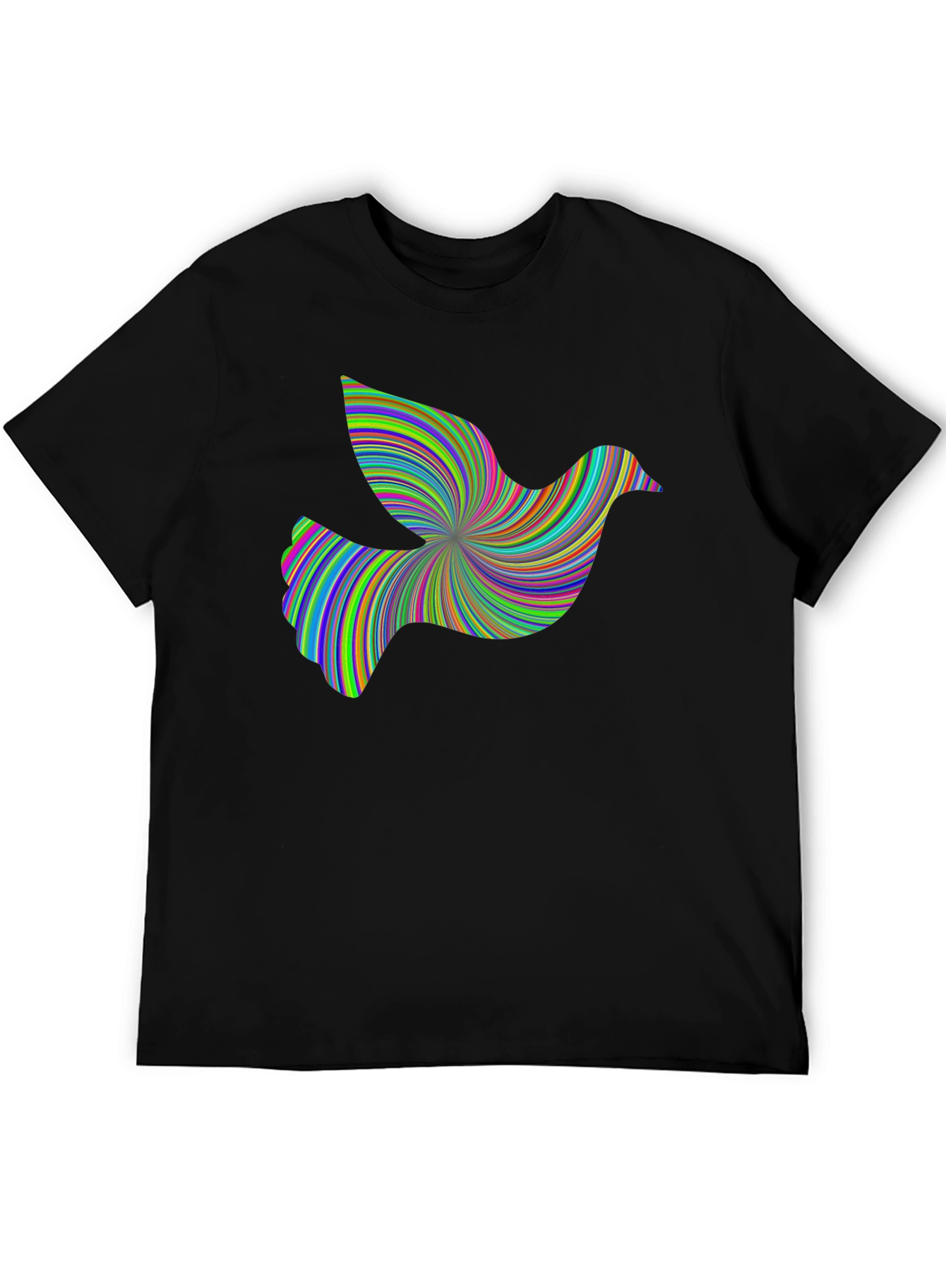 Psychedelic Dove Graphic Tee - Unique Design Soft Cotton