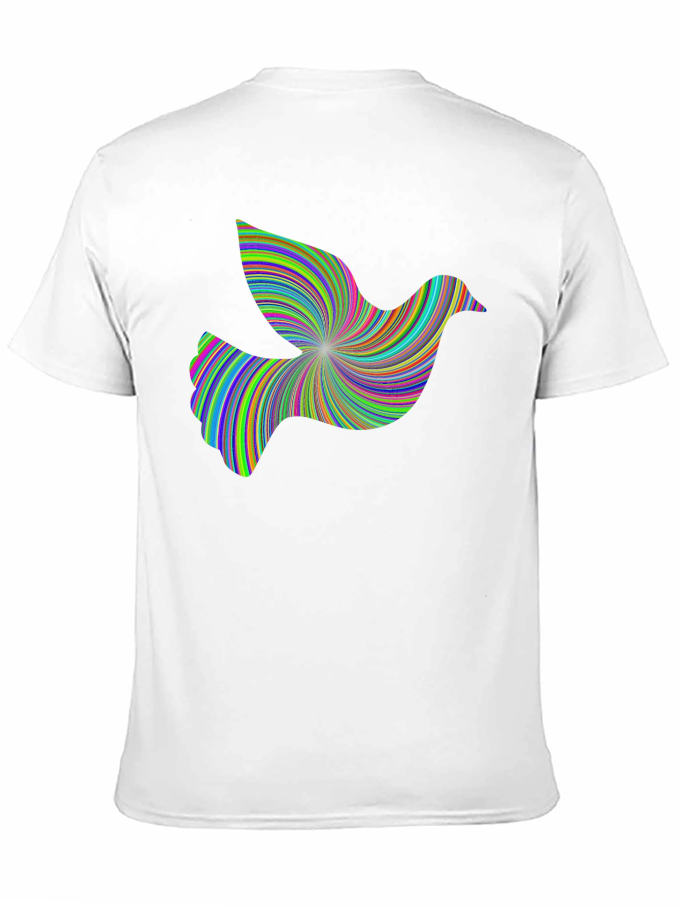 Psychedelic Dove Graphic Tee - Unique Design Soft Cotton