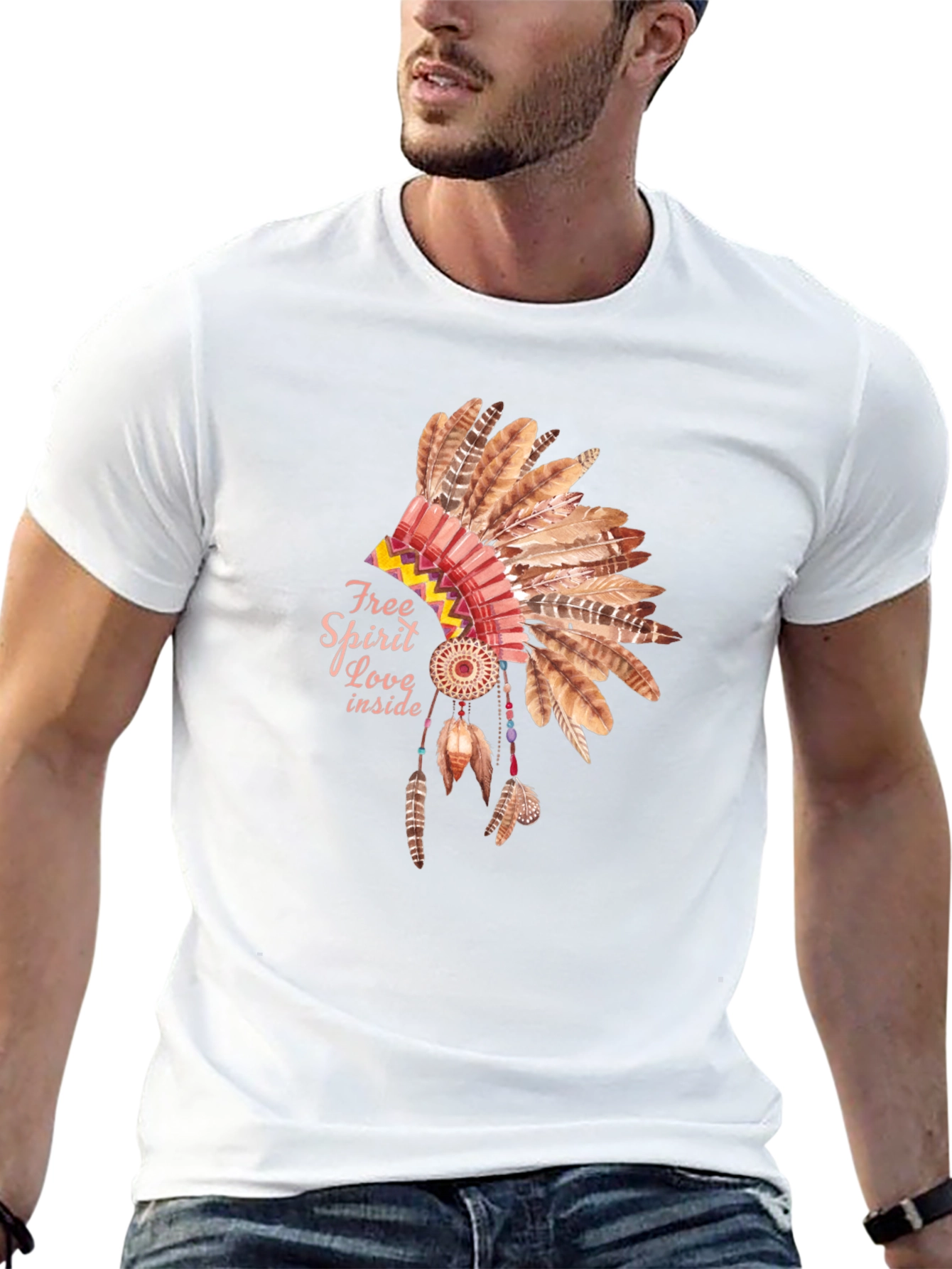 Free Spirit Native Headdress T-Shirt