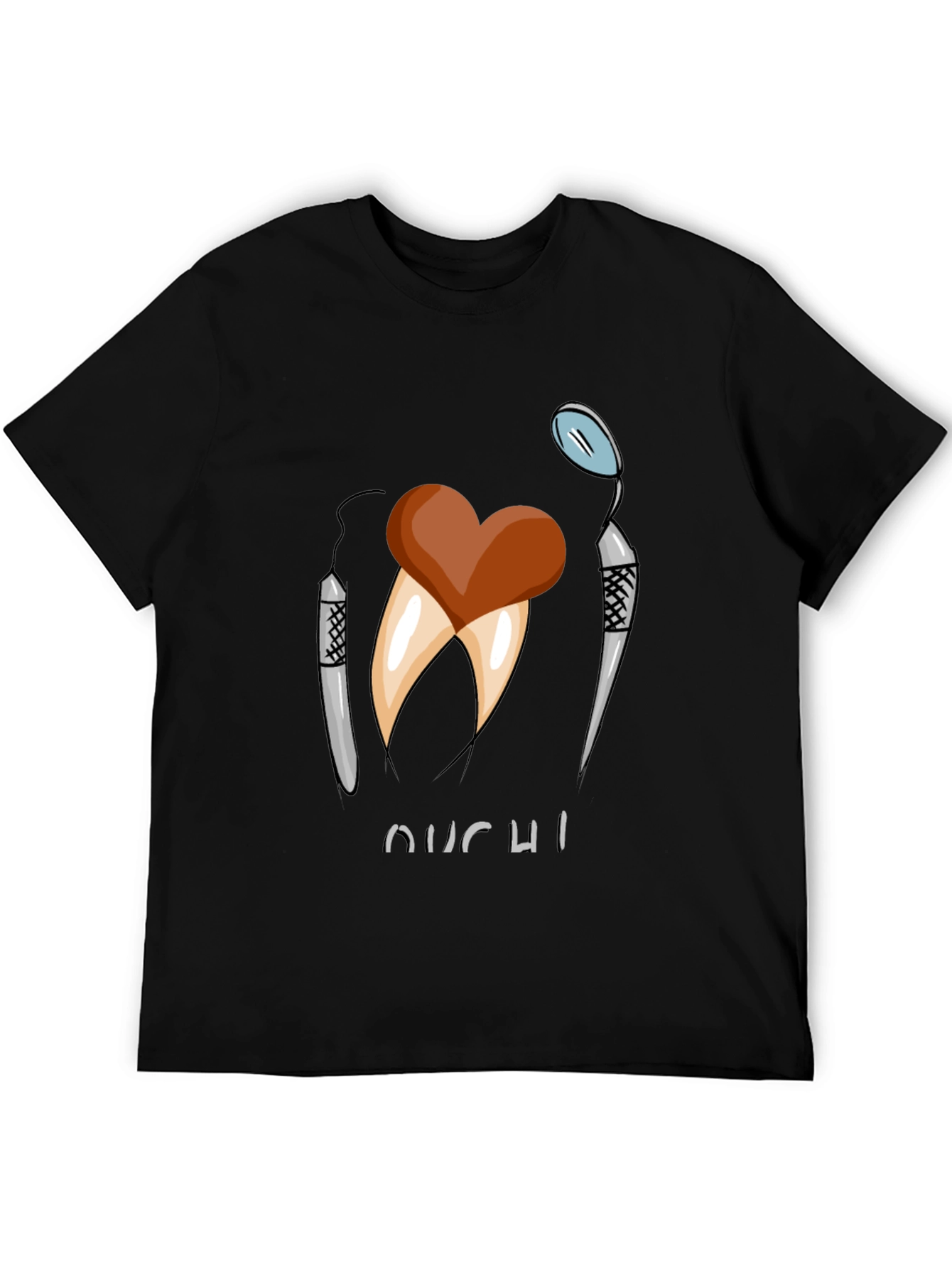 Ouch! Dental Humor Graphic Tee - Black
