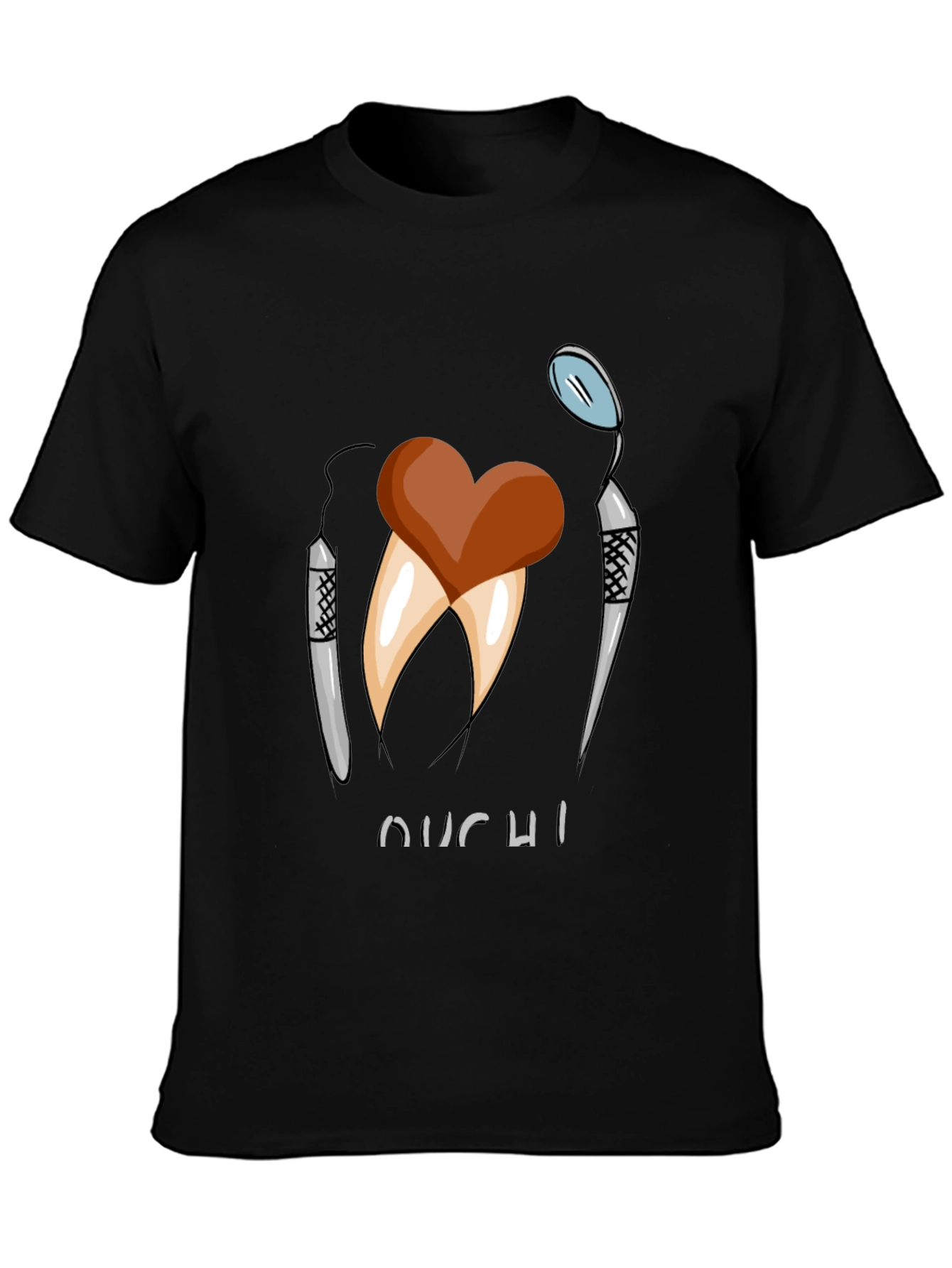 Ouch! Dental Humor Graphic Tee - Black