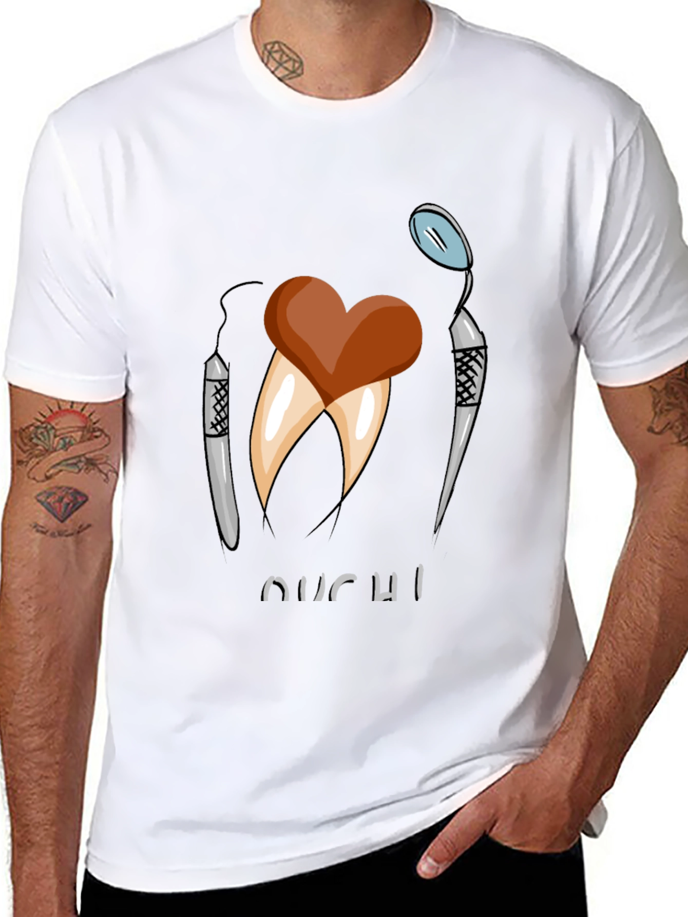 Ouch! Dental Humor Graphic Tee - Black