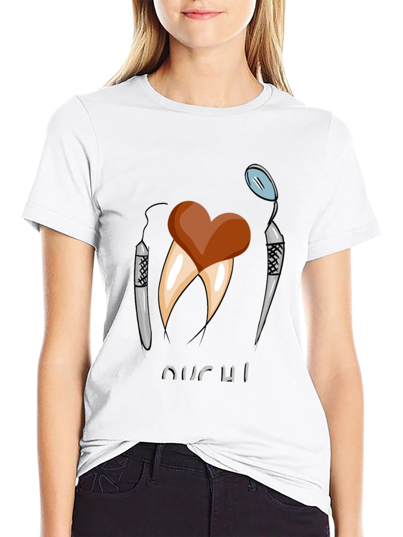 Ouch! Dental Humor Graphic Tee - Black