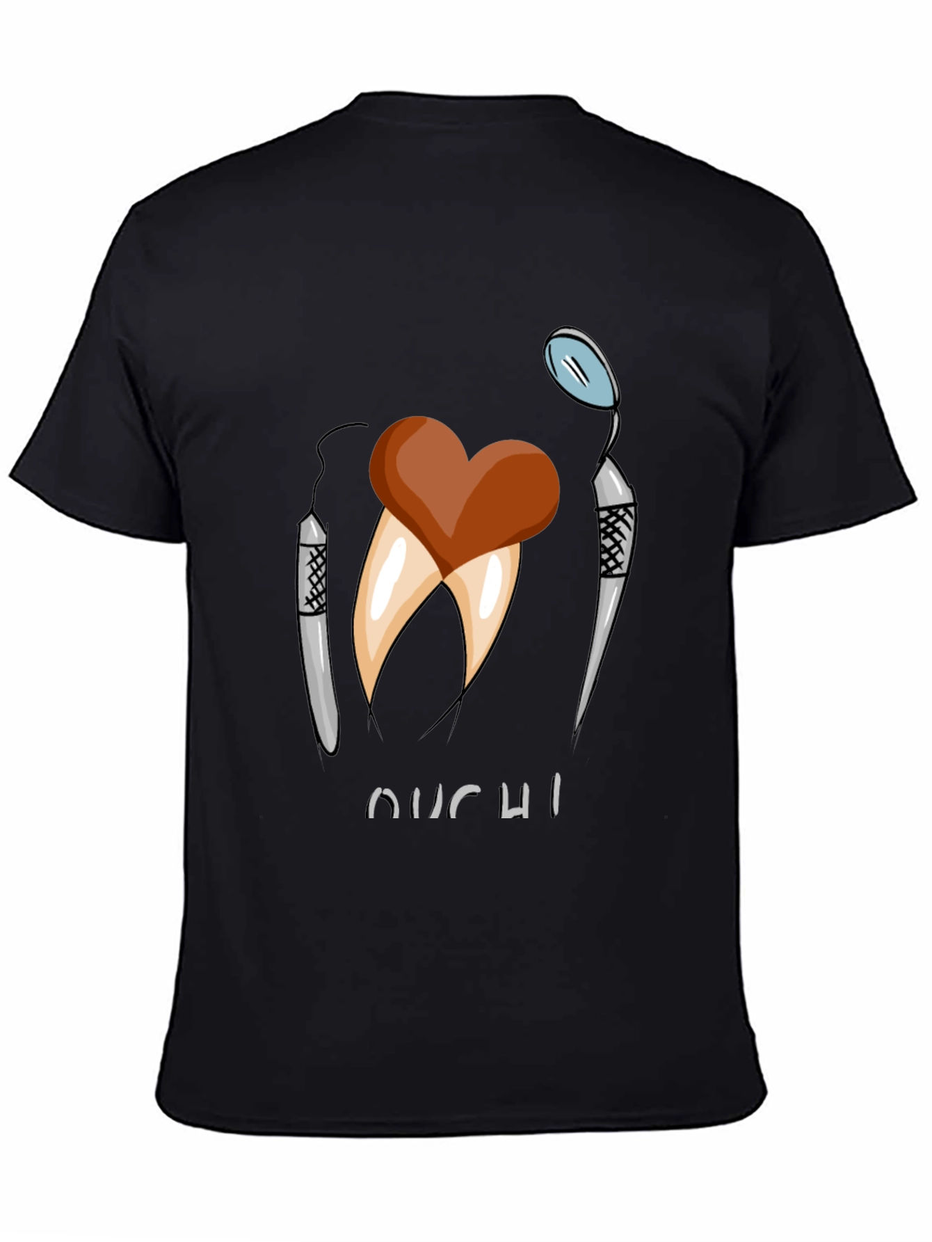 Ouch! Dental Humor Graphic Tee - Black