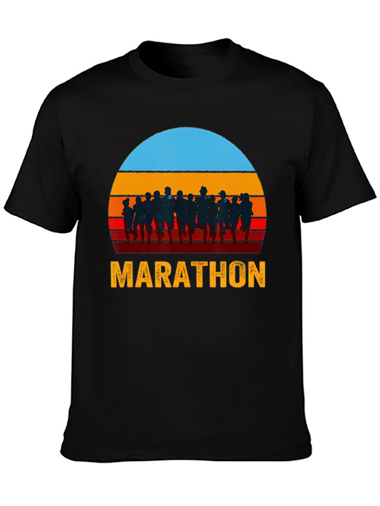 Marathon Runner Sunset Graphic Tee