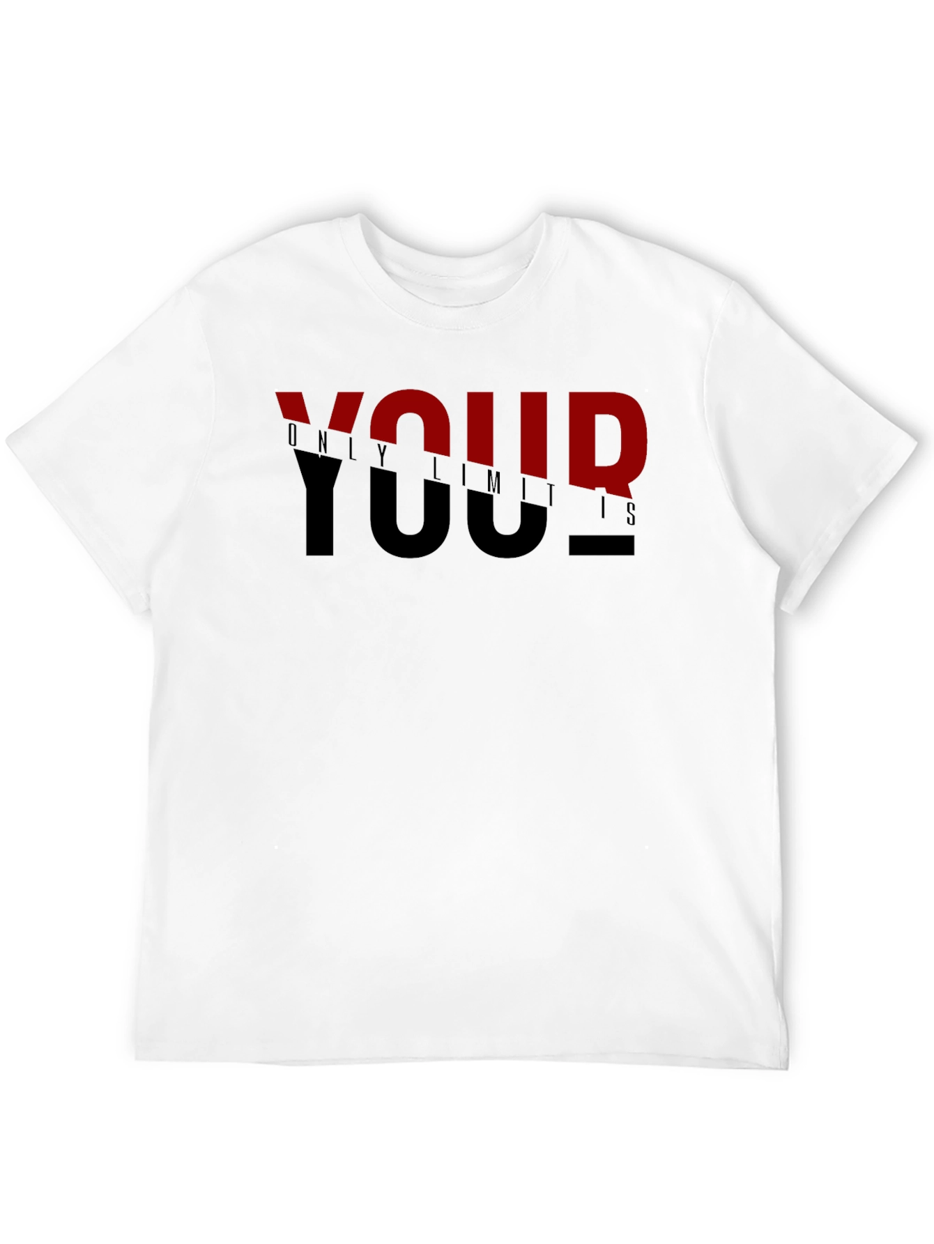 Motivational Black T-Shirt - Your Only Limits