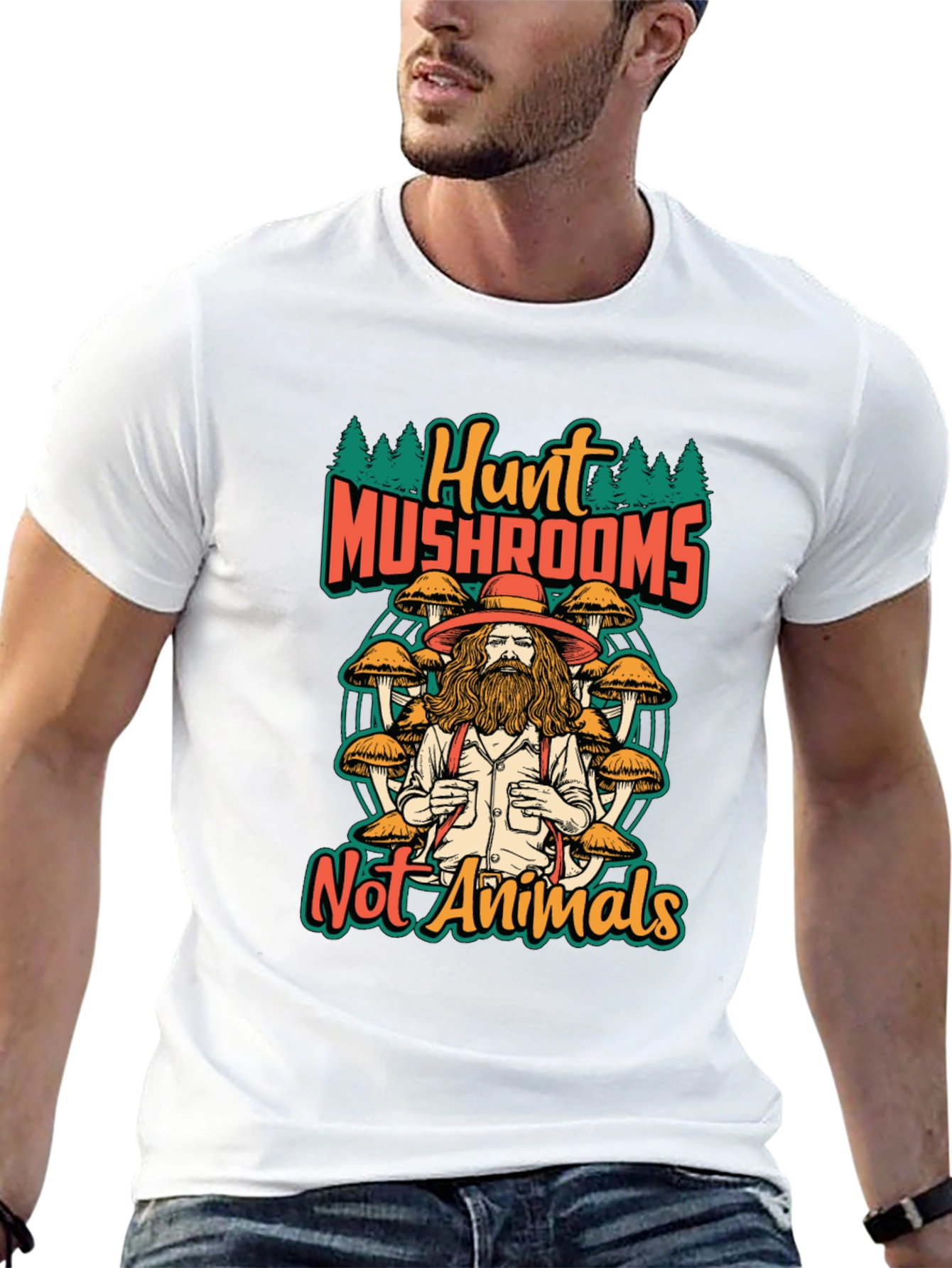 Hunt Mushrooms Not Animals T-Shirt