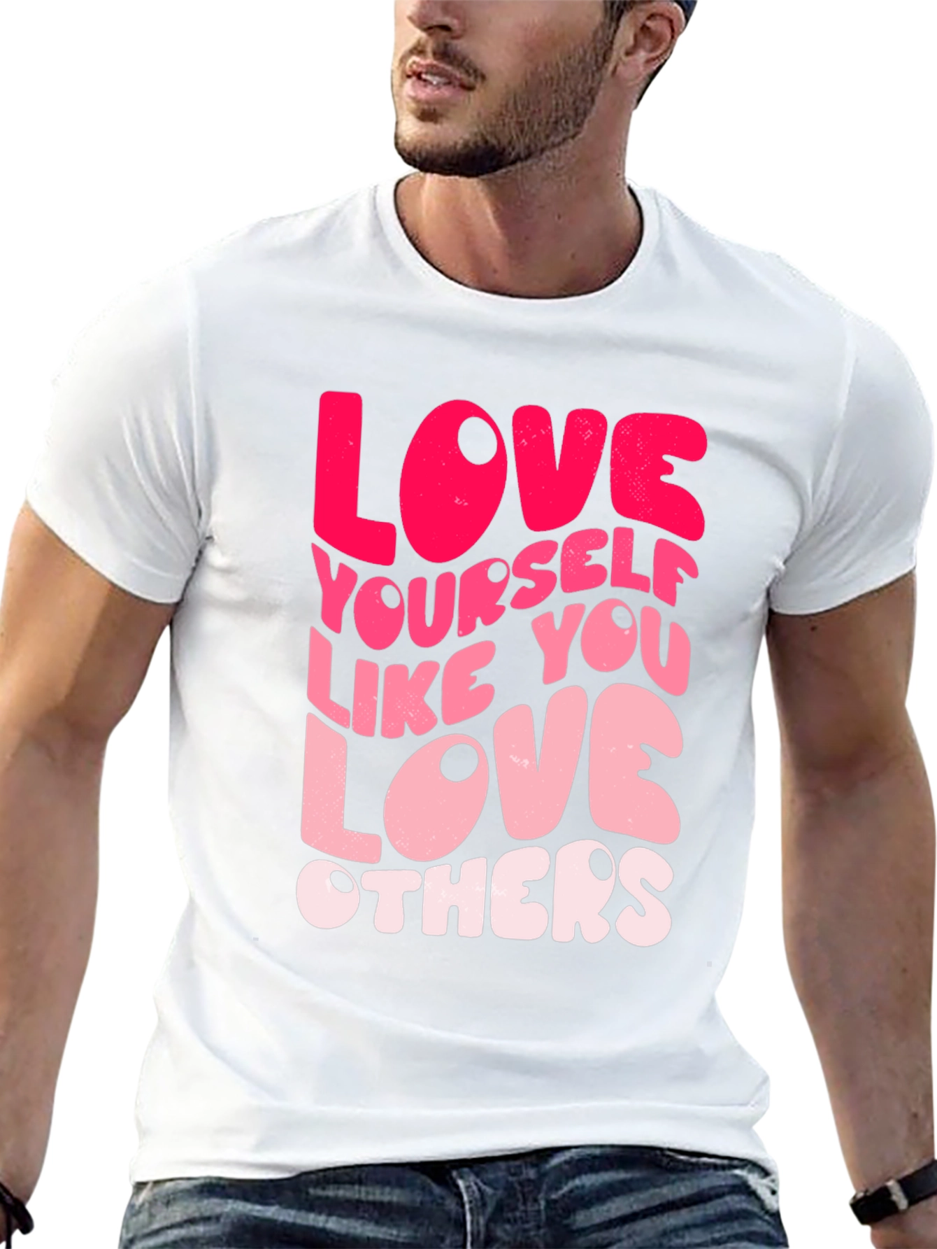 Love Yourself Graphic Tee - Black Casual T-Shirt