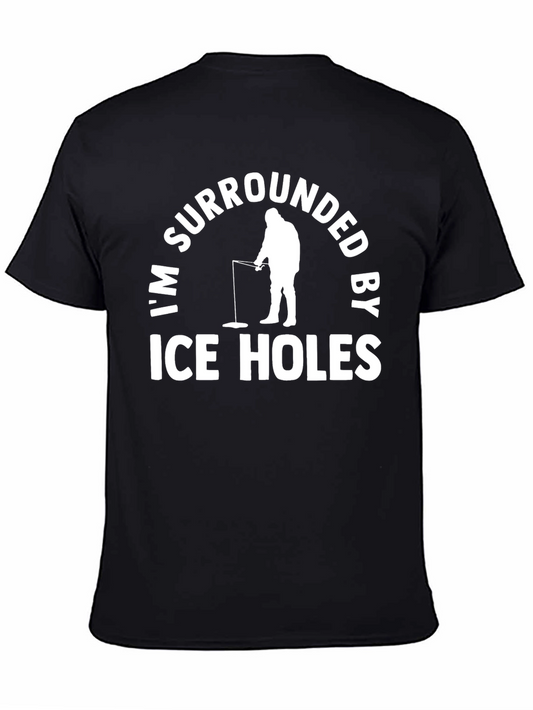 Im Surrounded By Ice Holes Black T-Shirt
