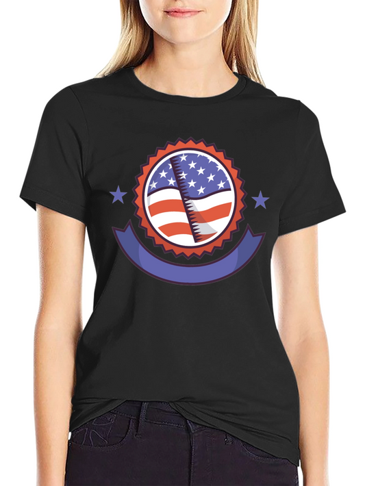 Patriotic American Flag Graphic T-Shirt