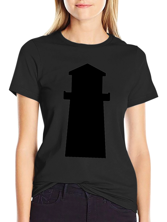 Lighthouse Silhouette Tee - Classic Black Cotton T-Shirt