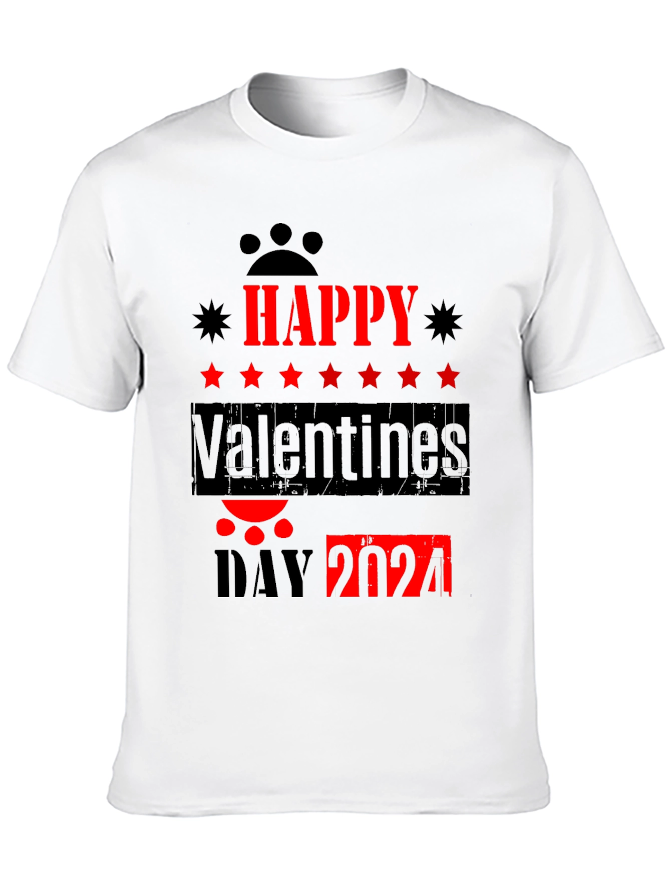 Happy Valentines Day 2024 Black T-Shirt