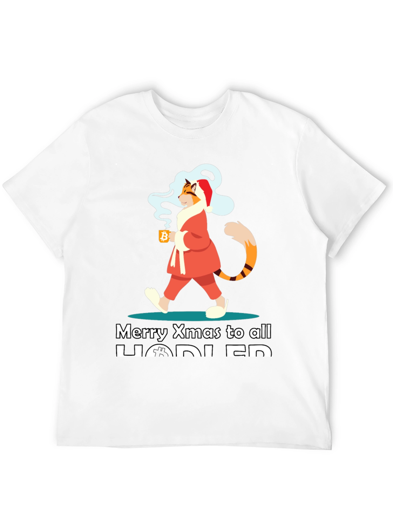 Crypto Christmas Cat HODLER T-Shirt
