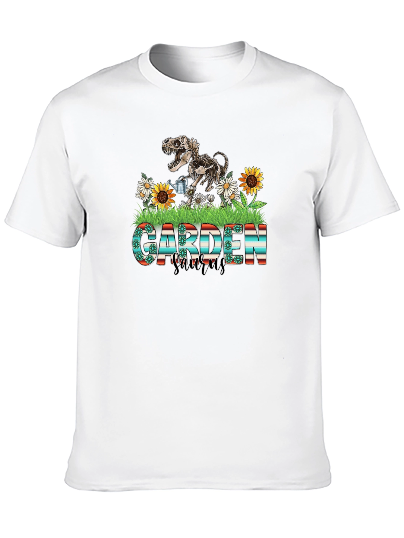 Garden Saurus T-Shirt Dinosaur Skeleton Tee