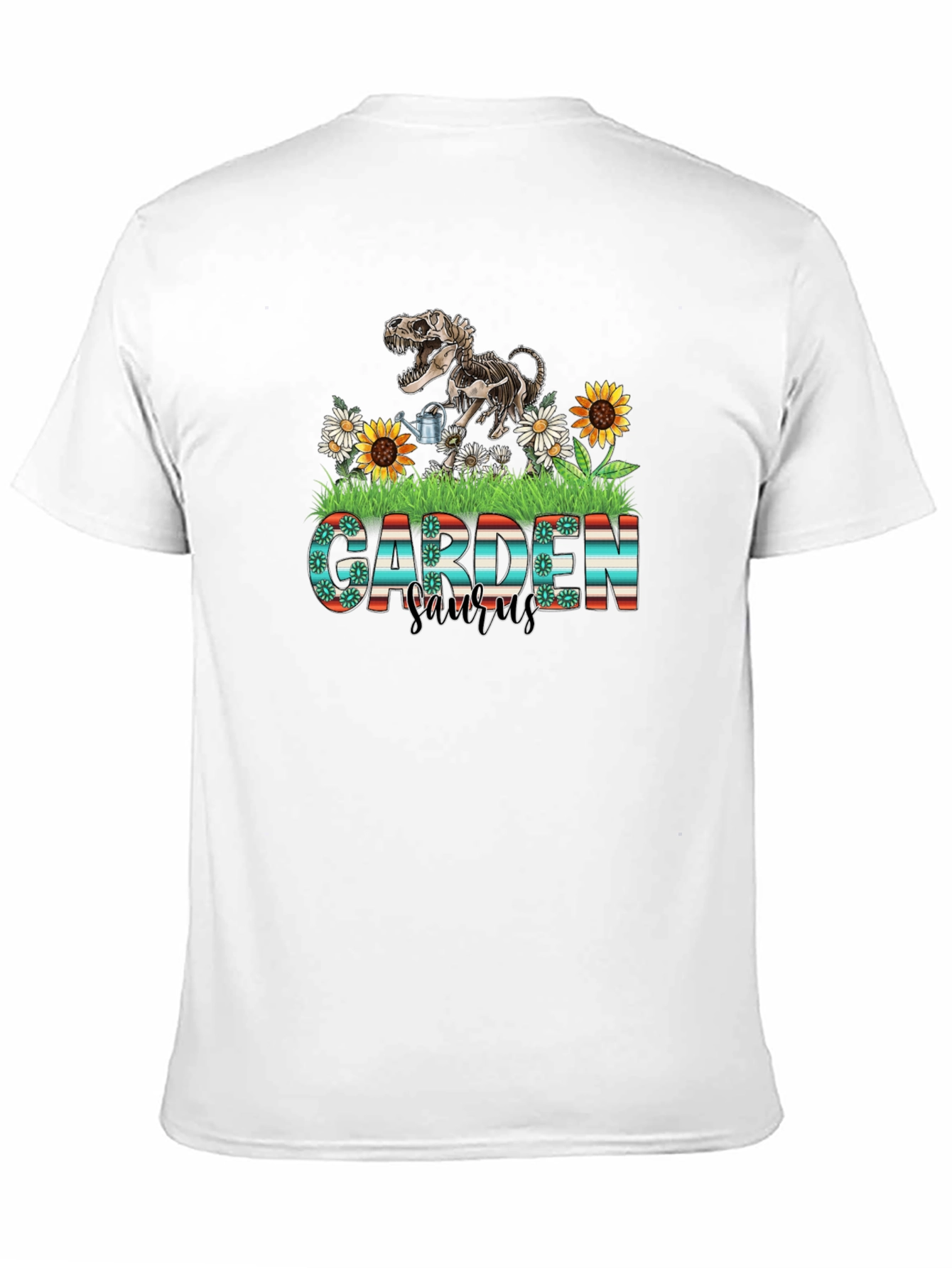Garden Saurus T-Shirt Dinosaur Skeleton Tee