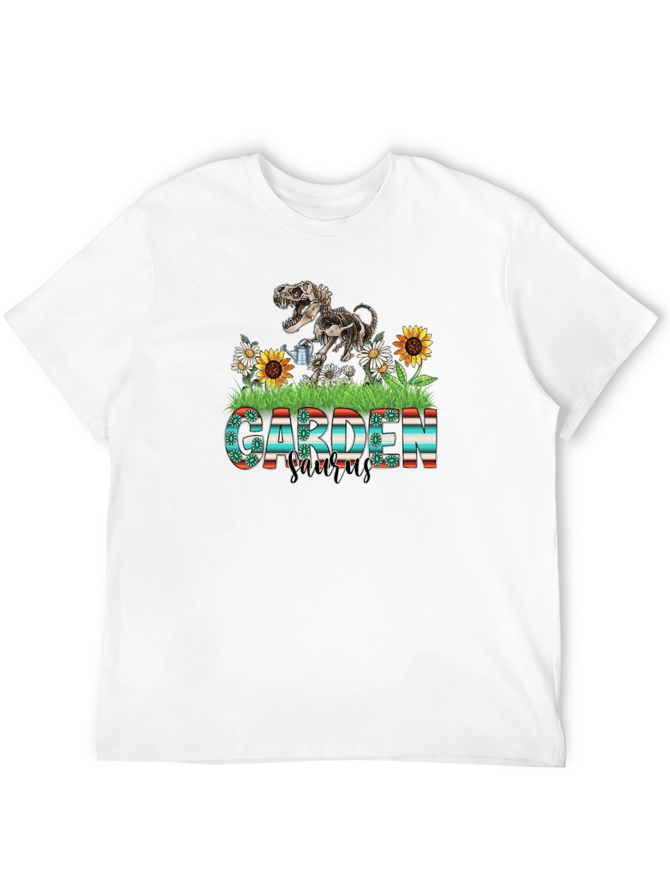 Garden Saurus T-Shirt Dinosaur Skeleton Tee