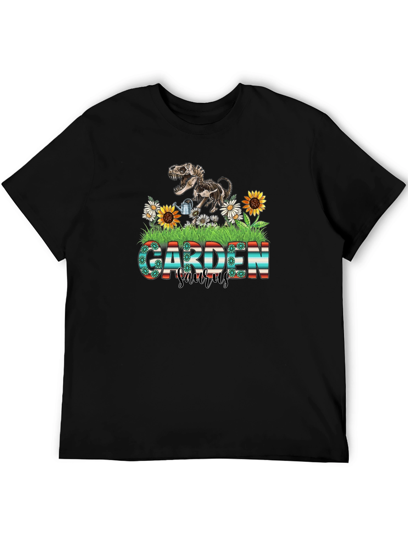 Garden Saurus T-Shirt Dinosaur Skeleton Tee