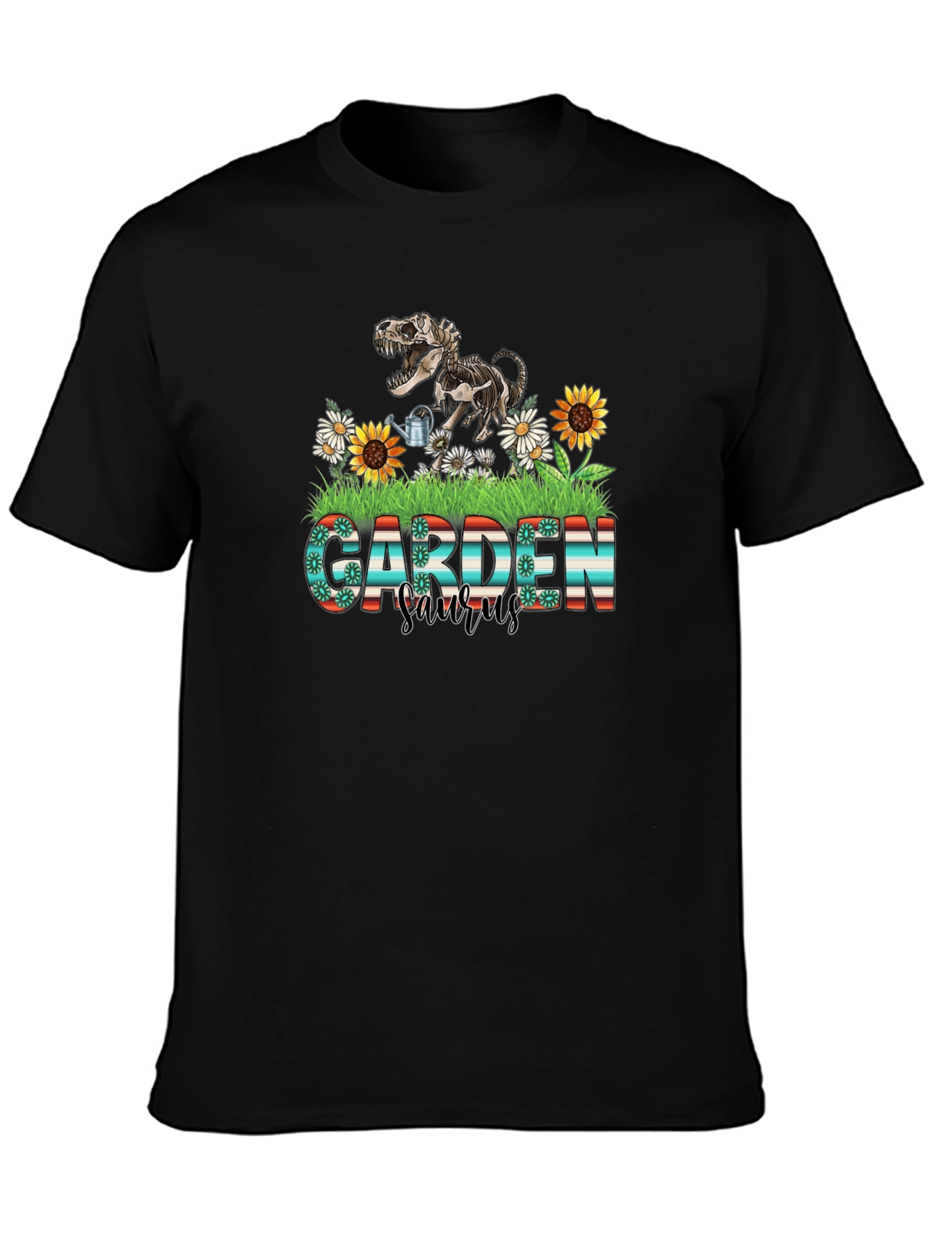 Garden Saurus T-Shirt Dinosaur Skeleton Tee