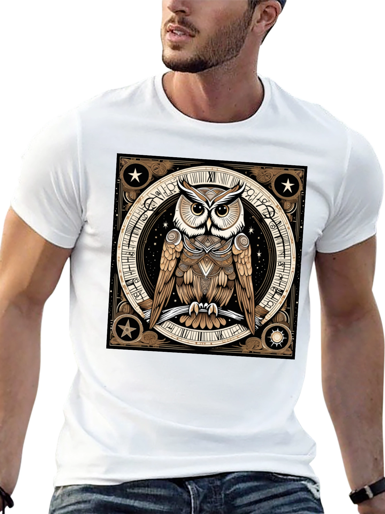 Mystic Owl Graphic Tee - Black