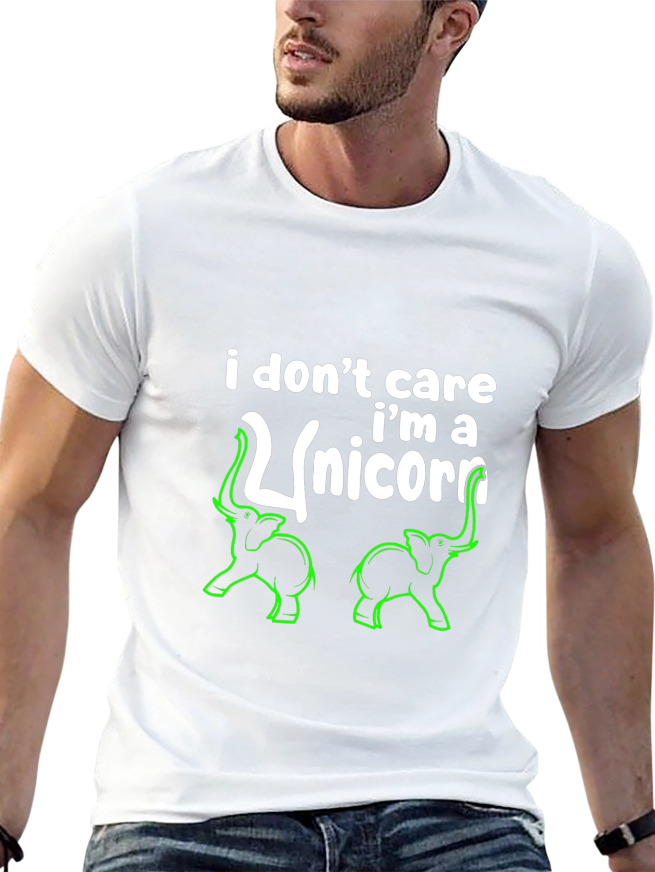 Funny Elephant Unicorn Graphic T-Shirt