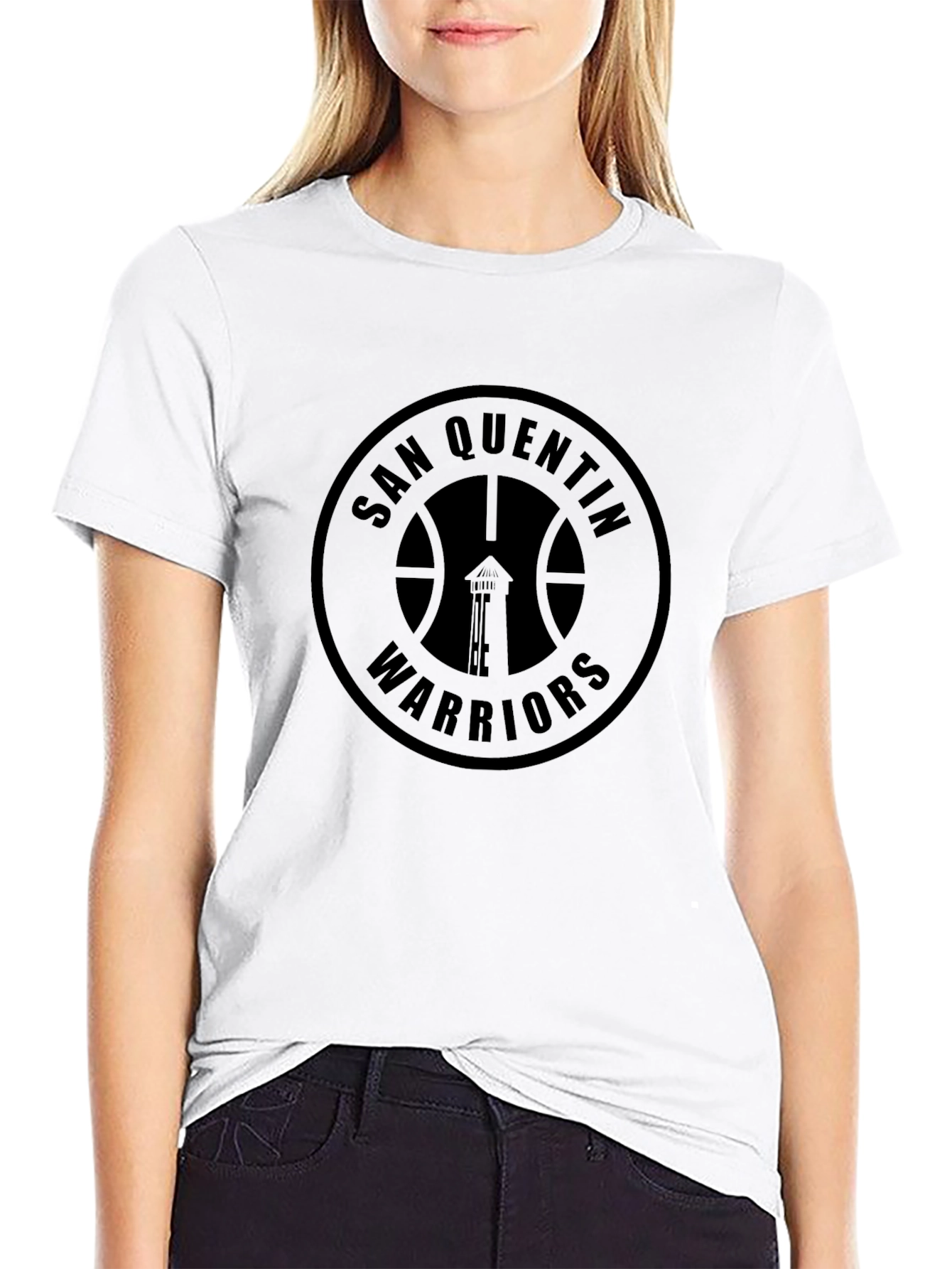 San Quentin Warriors Black Graphic Tee