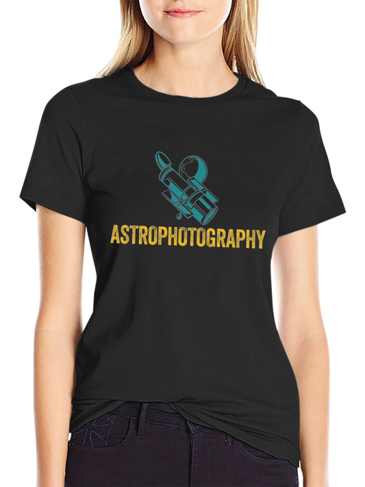 Astrophotography Graphic Tee - Black Cotton Shirt