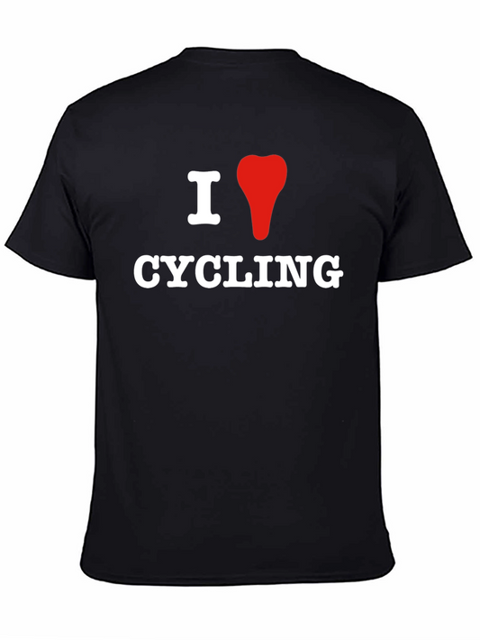 I Love Cycling T-Shirt - Black Graphic Tee