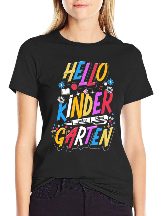 Hello Kindergarten Back to School Graphic Tee