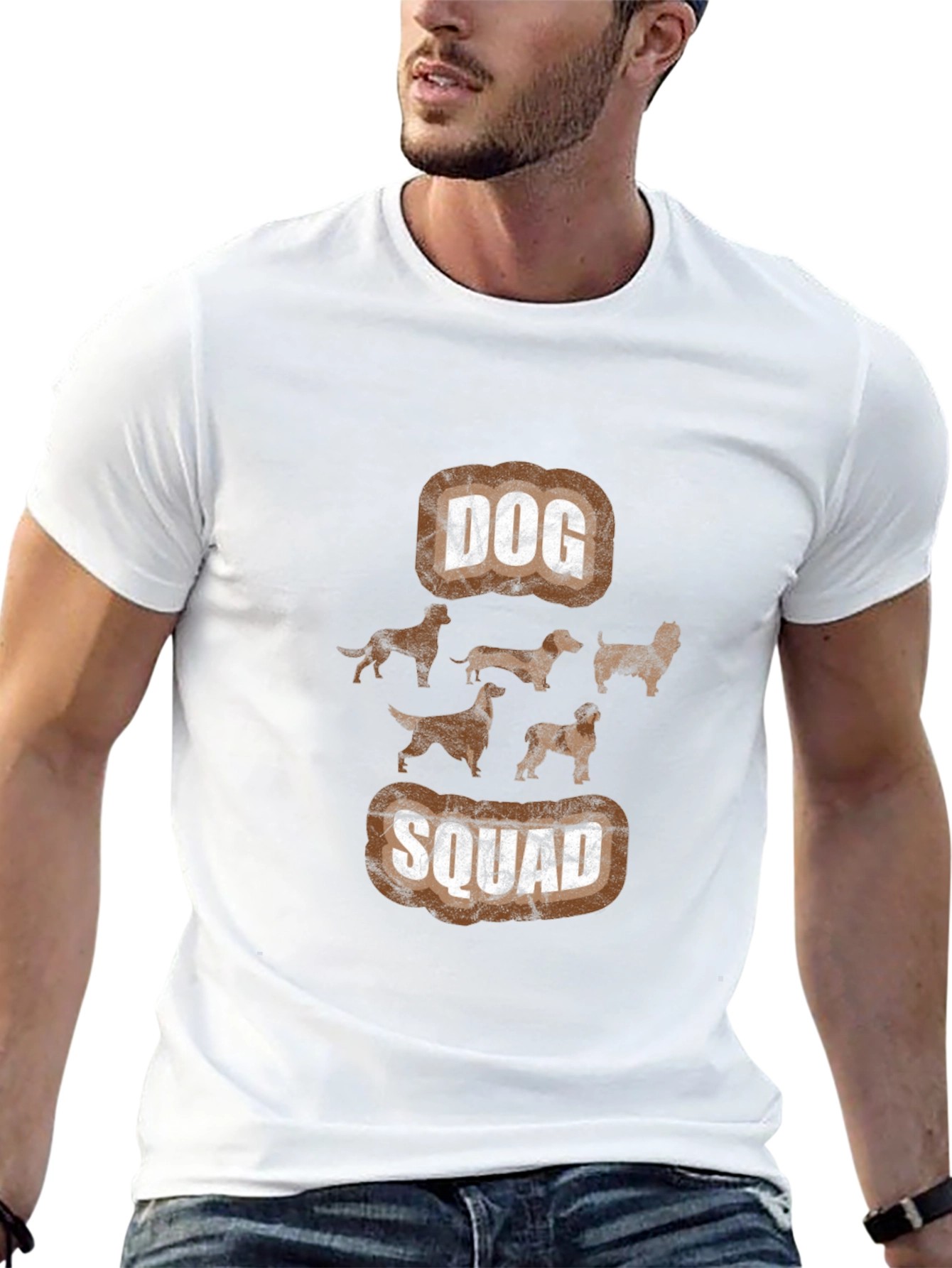Dog Squad Graphic Print T-Shirt
