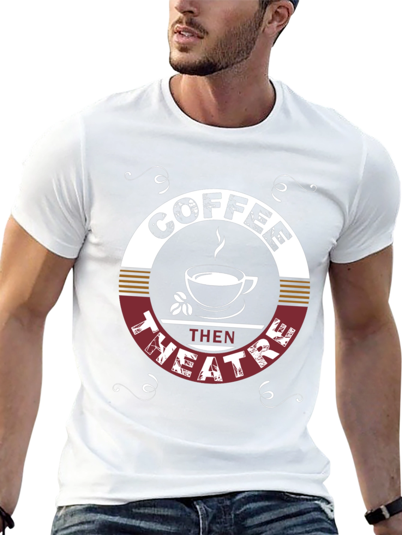 Coffee Then Theatre Graphic T-Shirt