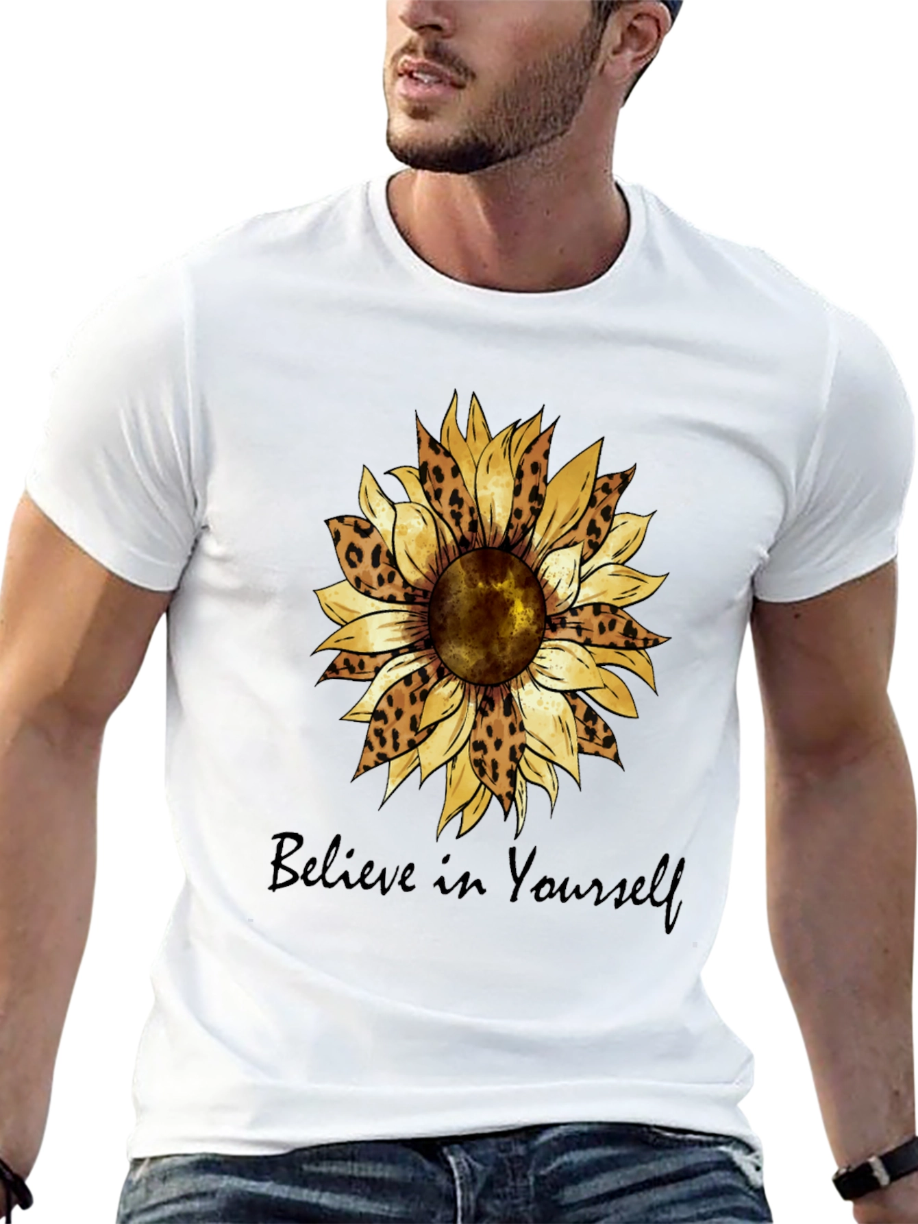 Believe in Yourself Sunflower Graphic Tee