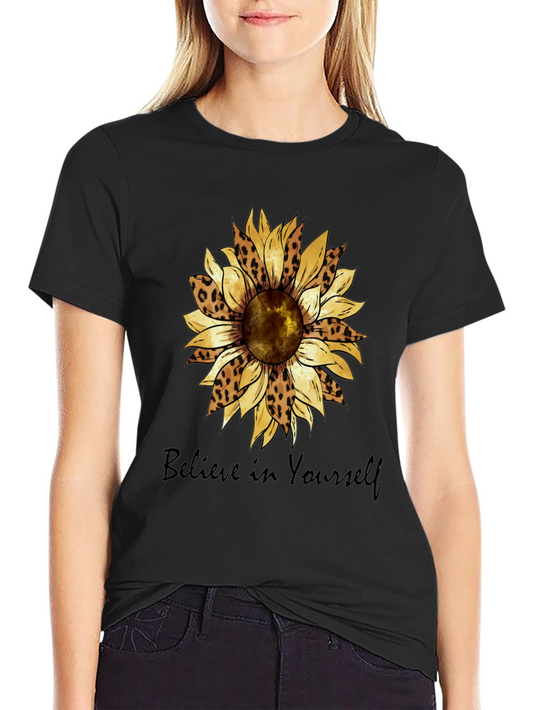 Believe in Yourself Sunflower Graphic Tee