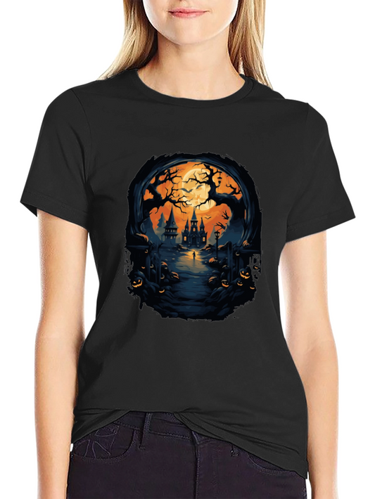 Spooky Halloween Castle T-Shirt