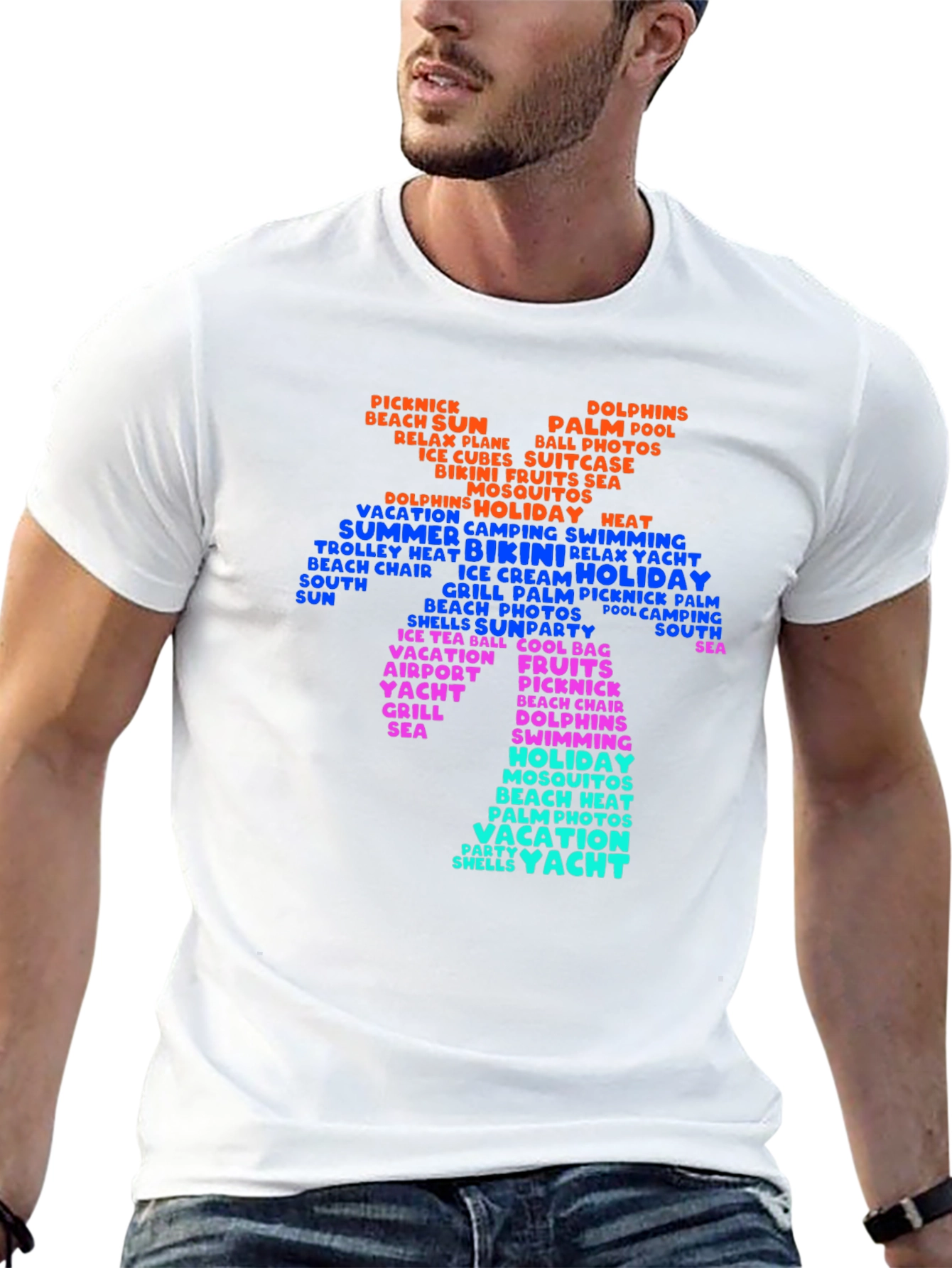 Summer Vacation Word Art T-Shirt
