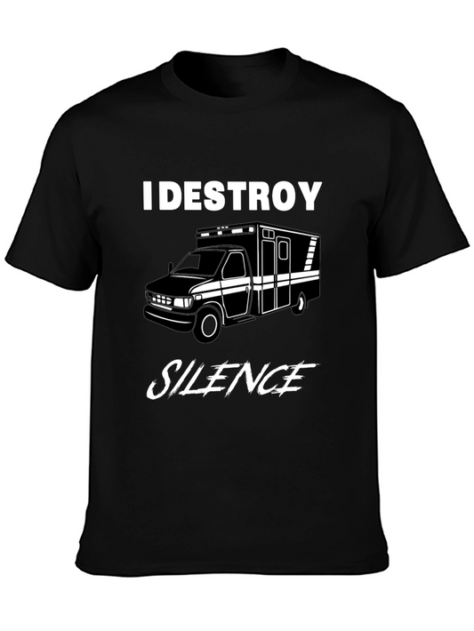 I Destroy Silence Ambulance Graphic Tee