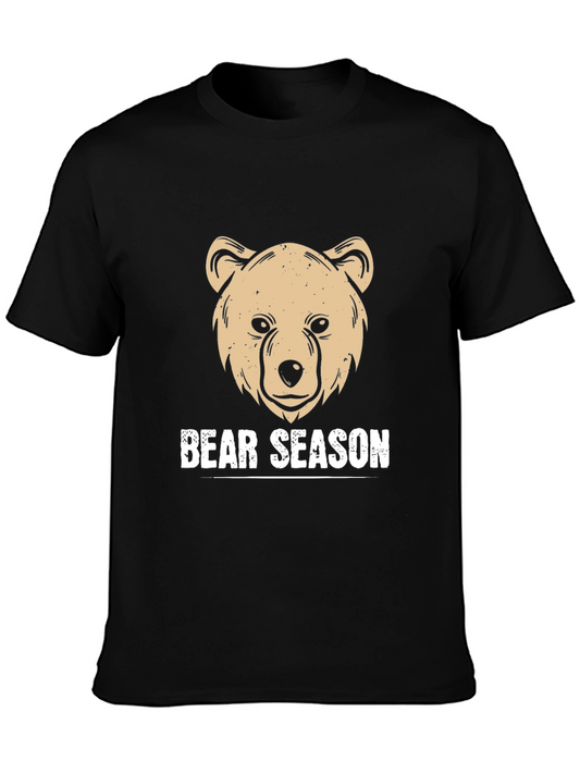 Bear Season Graphic Tee - Black Casual Shirt