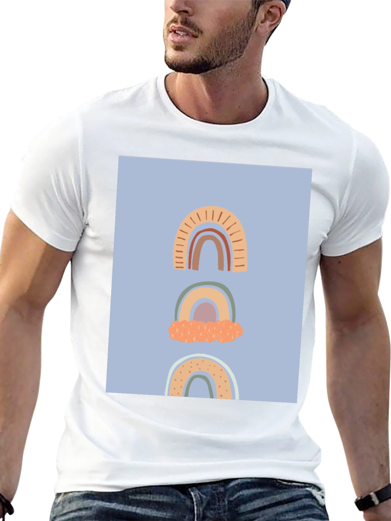 Rainbow Graphic Black T-Shirt