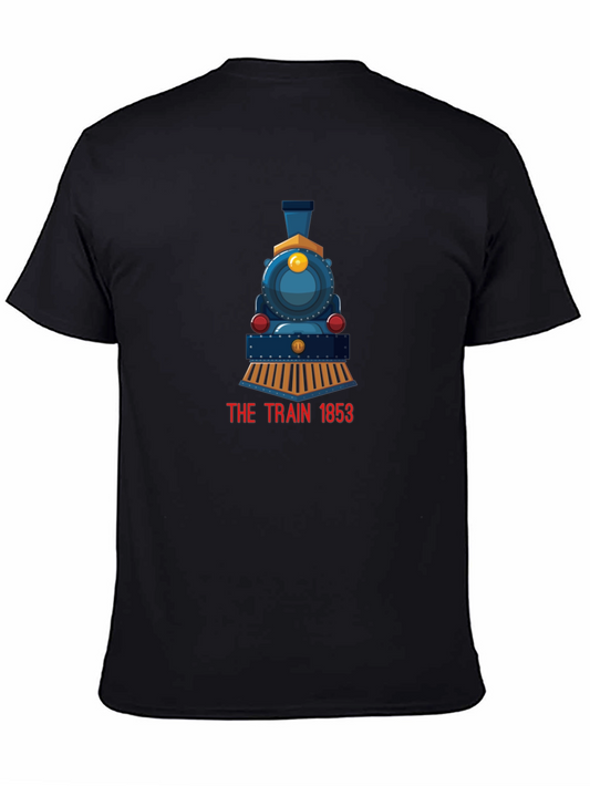 Train 1853 T-Shirt - Vintage Locomotive Graphic Tee
