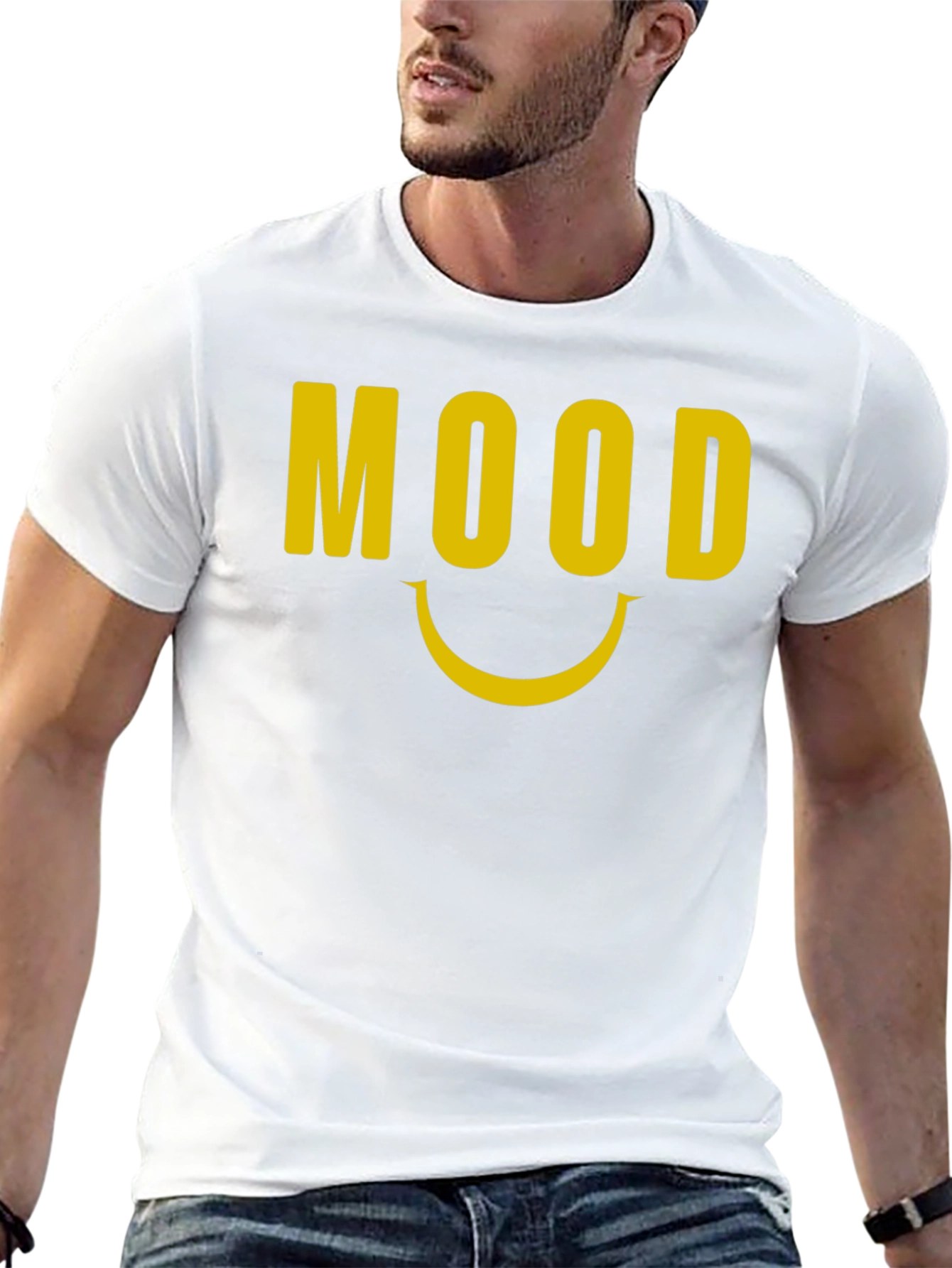 Mood Graphic Tee - Black Cotton Blend Comfort