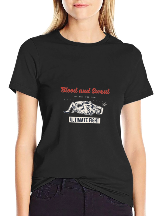 Blood and Sweat Wrestling Graphic Tee
