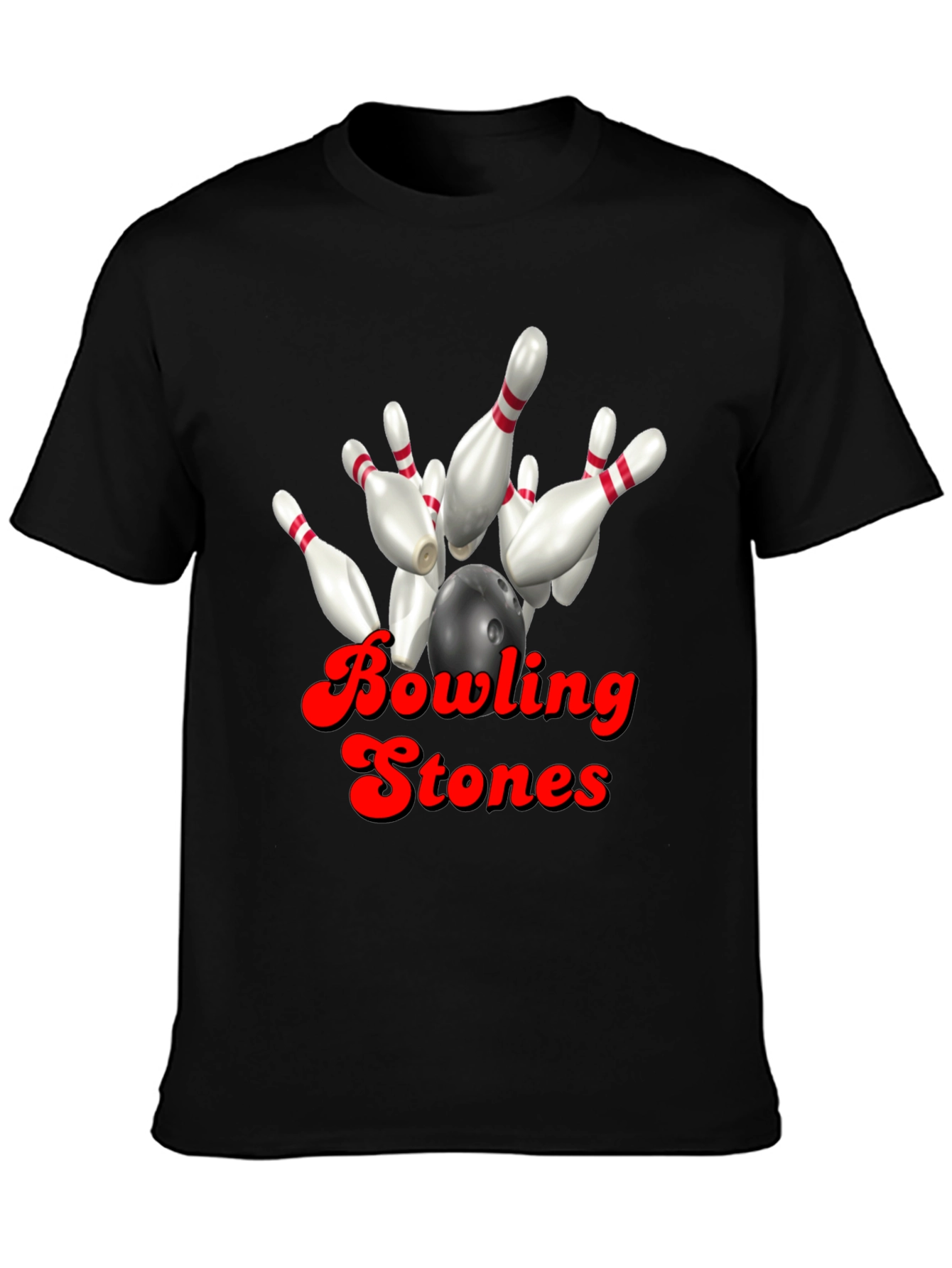Bowling Stones Graphic Tee - Classic Design