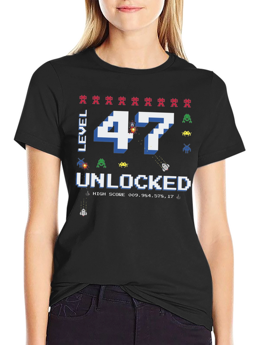 Level 47 Unlocked Gamer T-Shirt