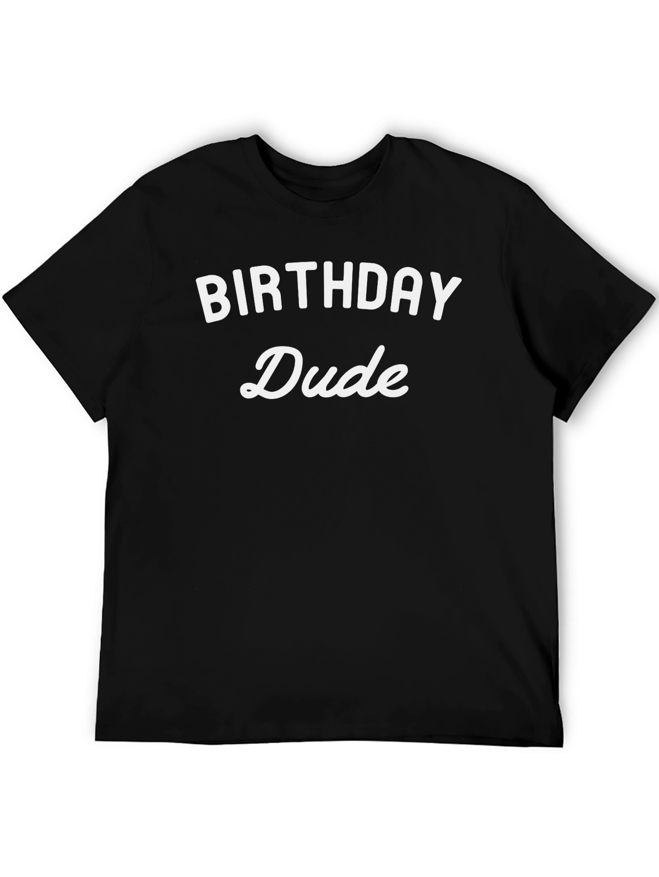 Birthday Dude Graphic Tee - Black Cotton Blend