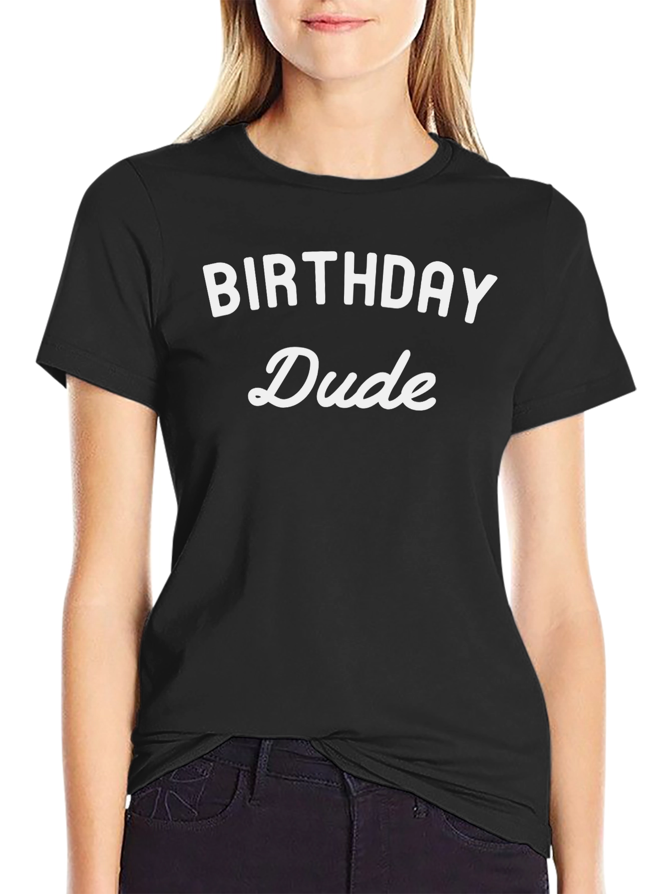 Birthday Dude Graphic Tee - Black Cotton Blend