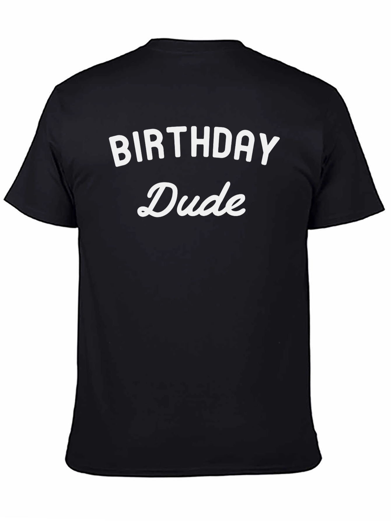 Birthday Dude Graphic Tee - Black Cotton Blend