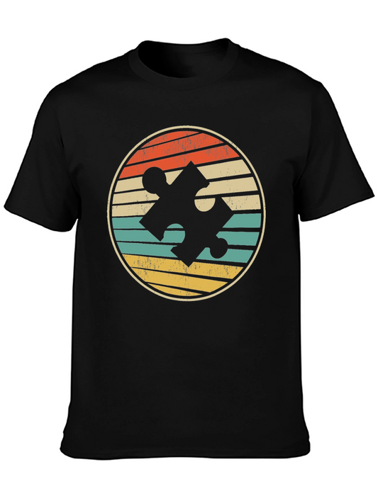 Autism Awareness Retro Puzzle T-Shirt
