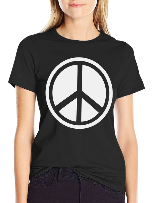 Peace Symbol Graphic Tee - Black Comfort Fit
