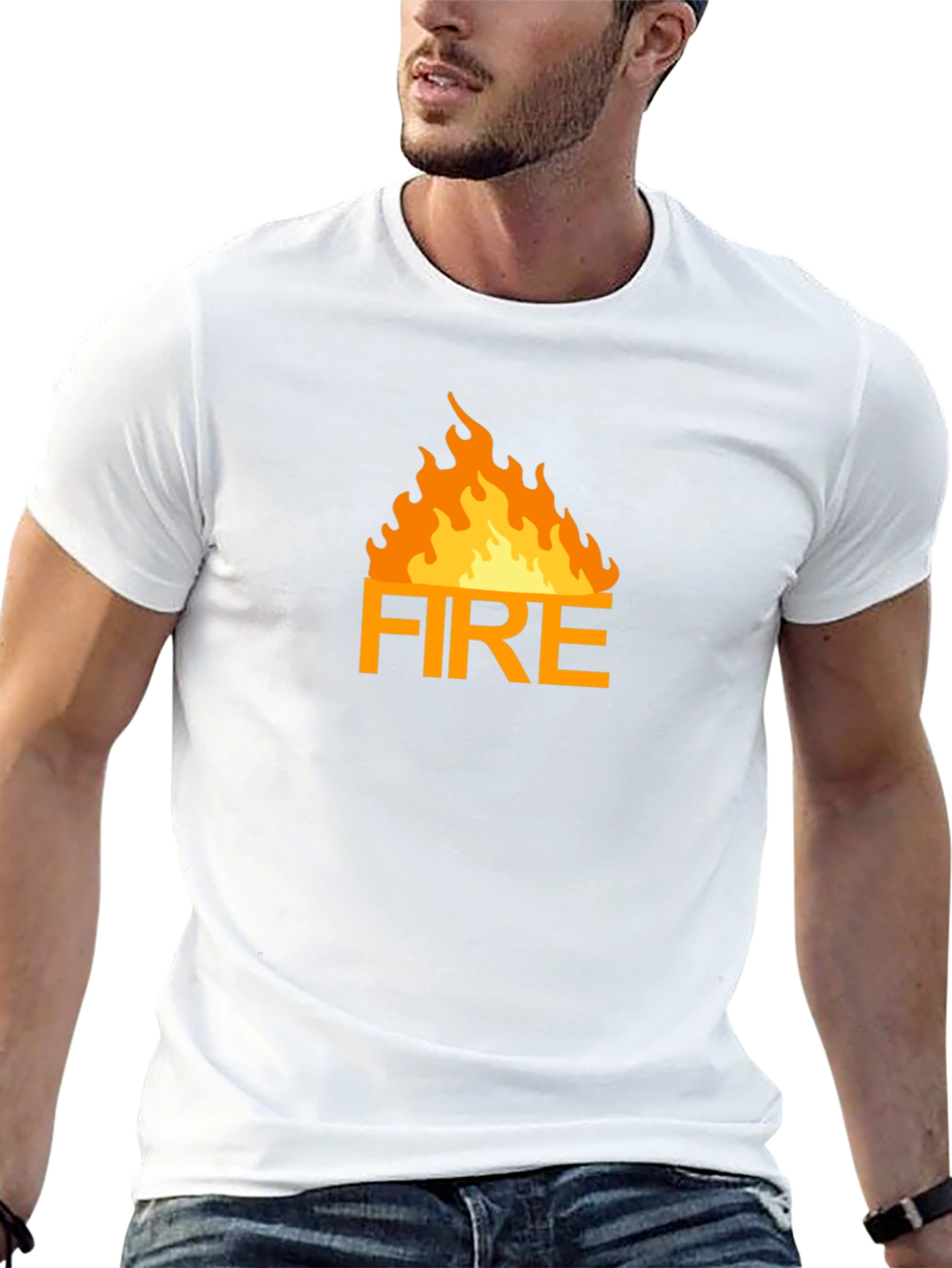 Fire Graphic T-Shirt - Bold Statement Tee