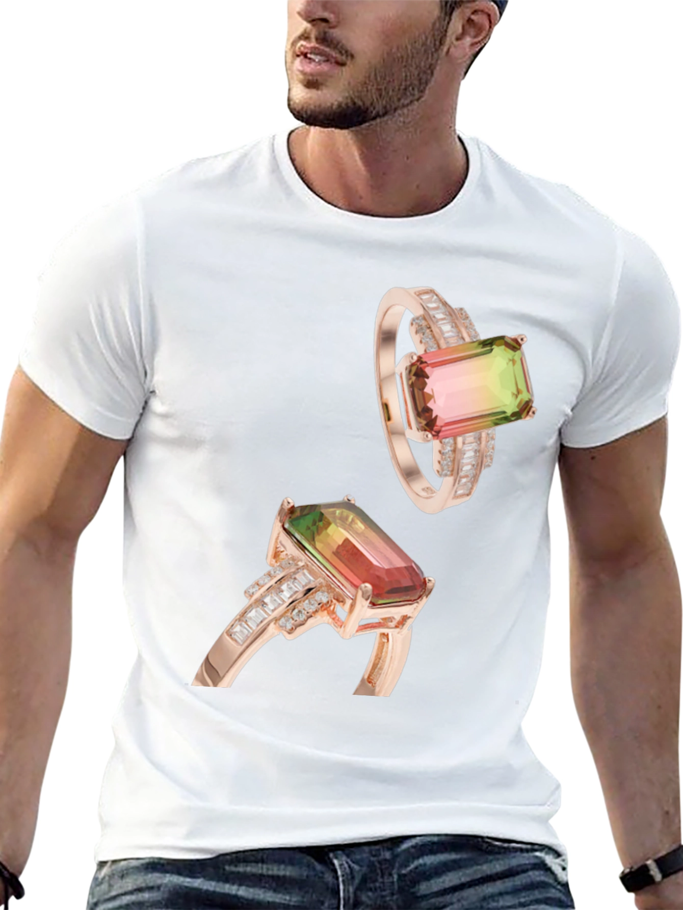 Stylish T-Shirt with Ring Graphic