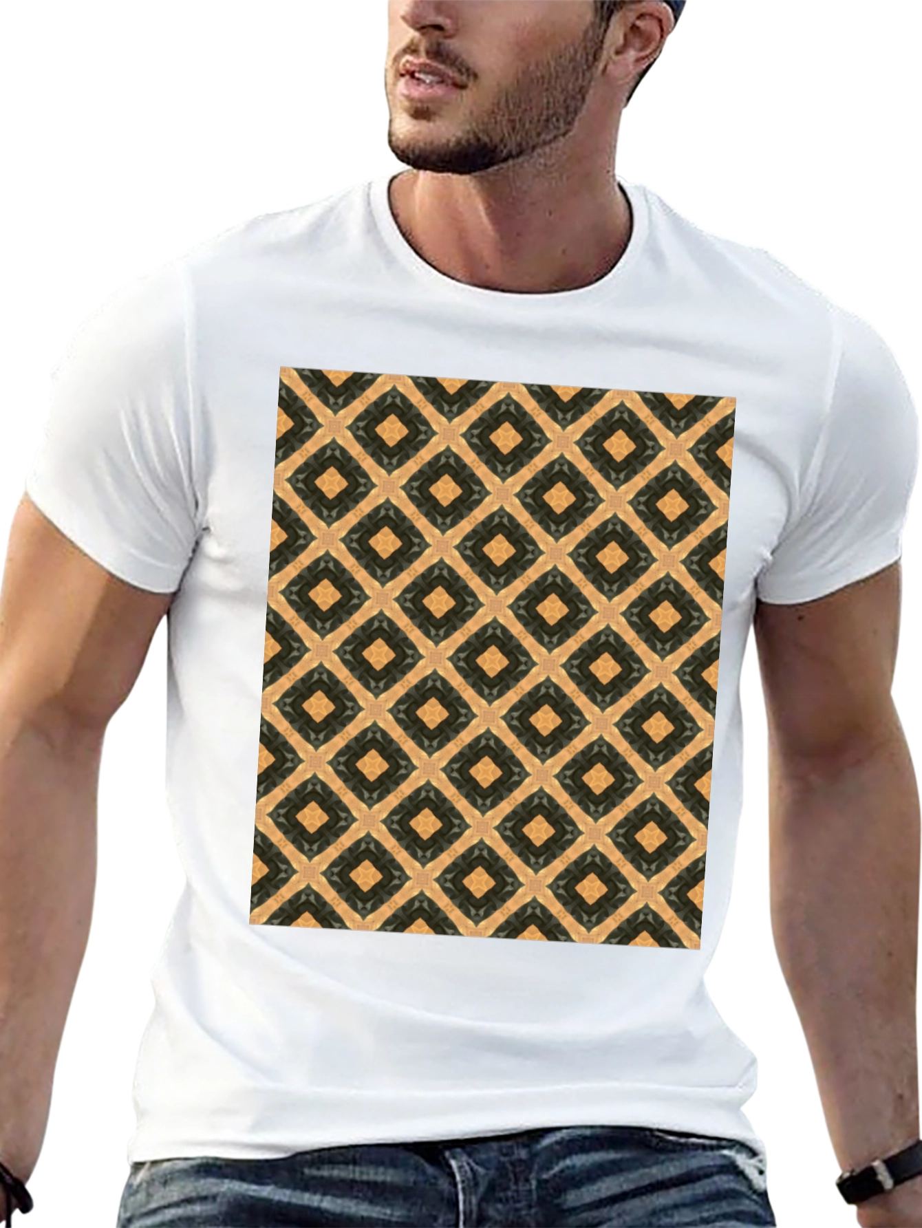 Patterned Graphic Tee - Casual Style